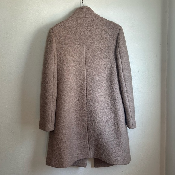 Kenneth Cole Long Pea Coat Cowl Neck Mauve - Picture 6 of 10